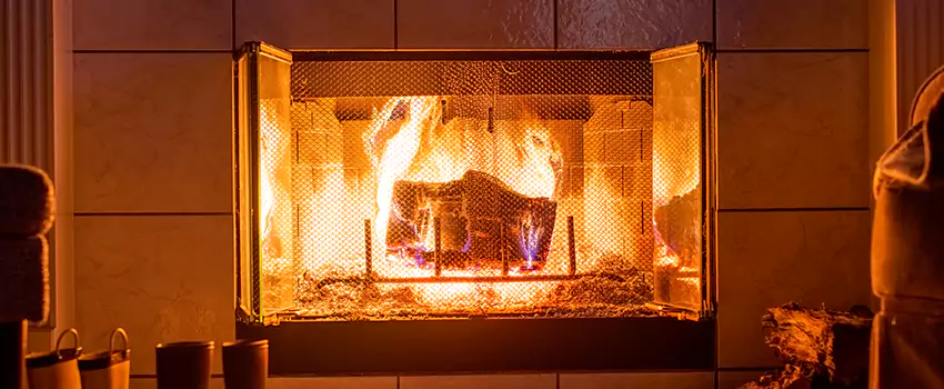 Mendota Hearth Landscape Fireplace Installation in Sayville, New York