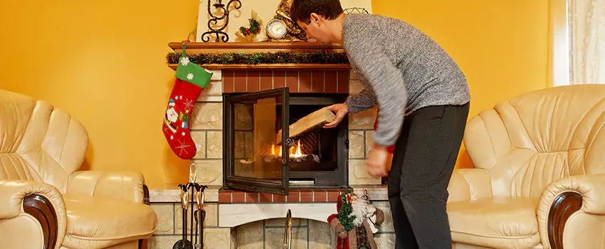 Rusted Metal Fireplace Restoration in Sayville, New York