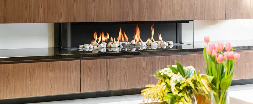 Double-height Fireplace Design Refurbishment in Sayville, New York